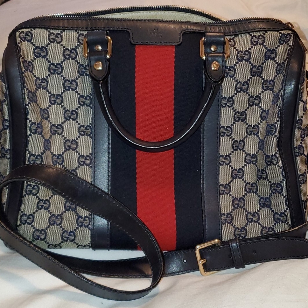 Gucci Monogram Boston in blue